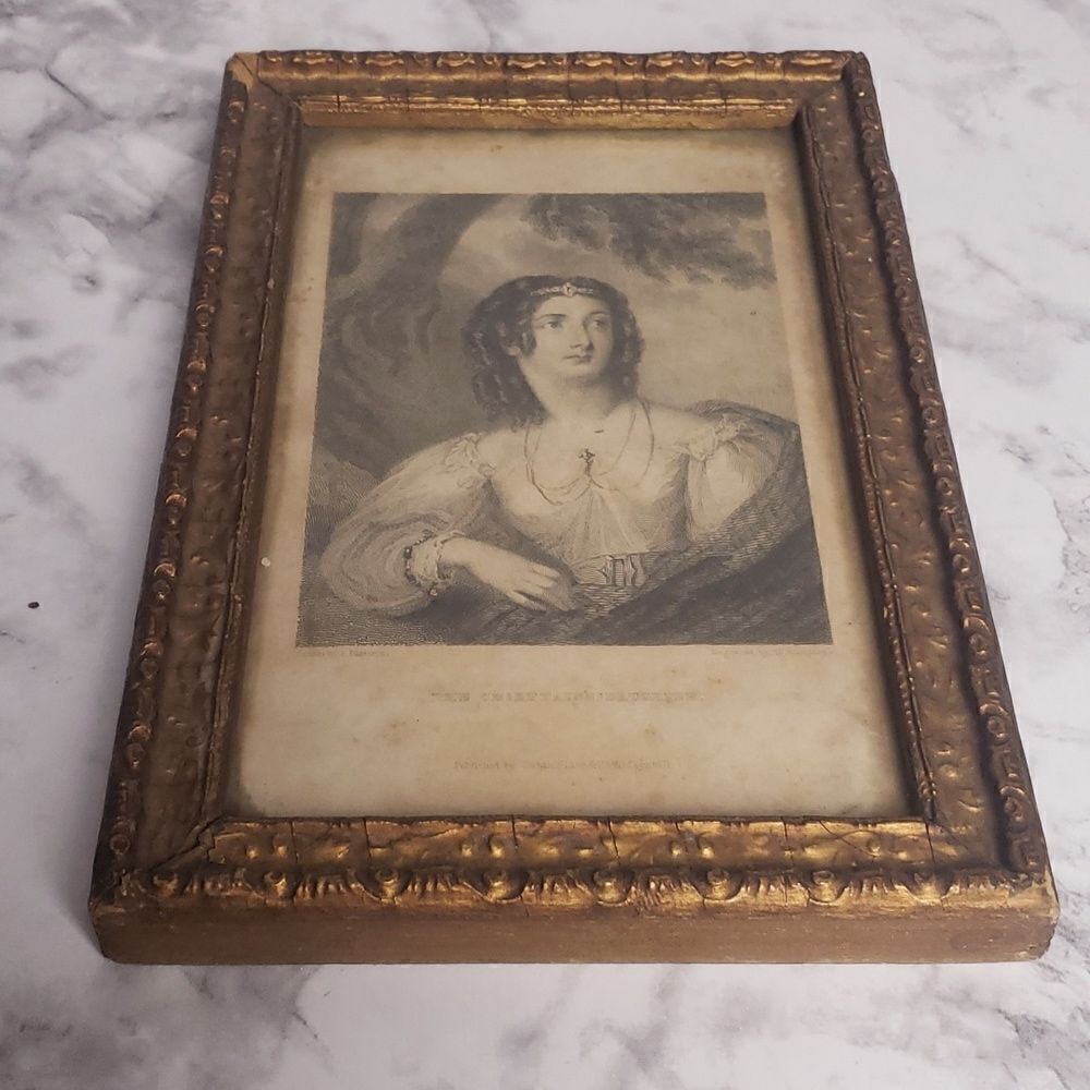 Vintage Victorian Engraved Photo The Chieftain's Daughter - Picture 3 of 12